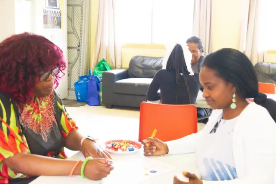 Guided conversation with caregiver or support professional