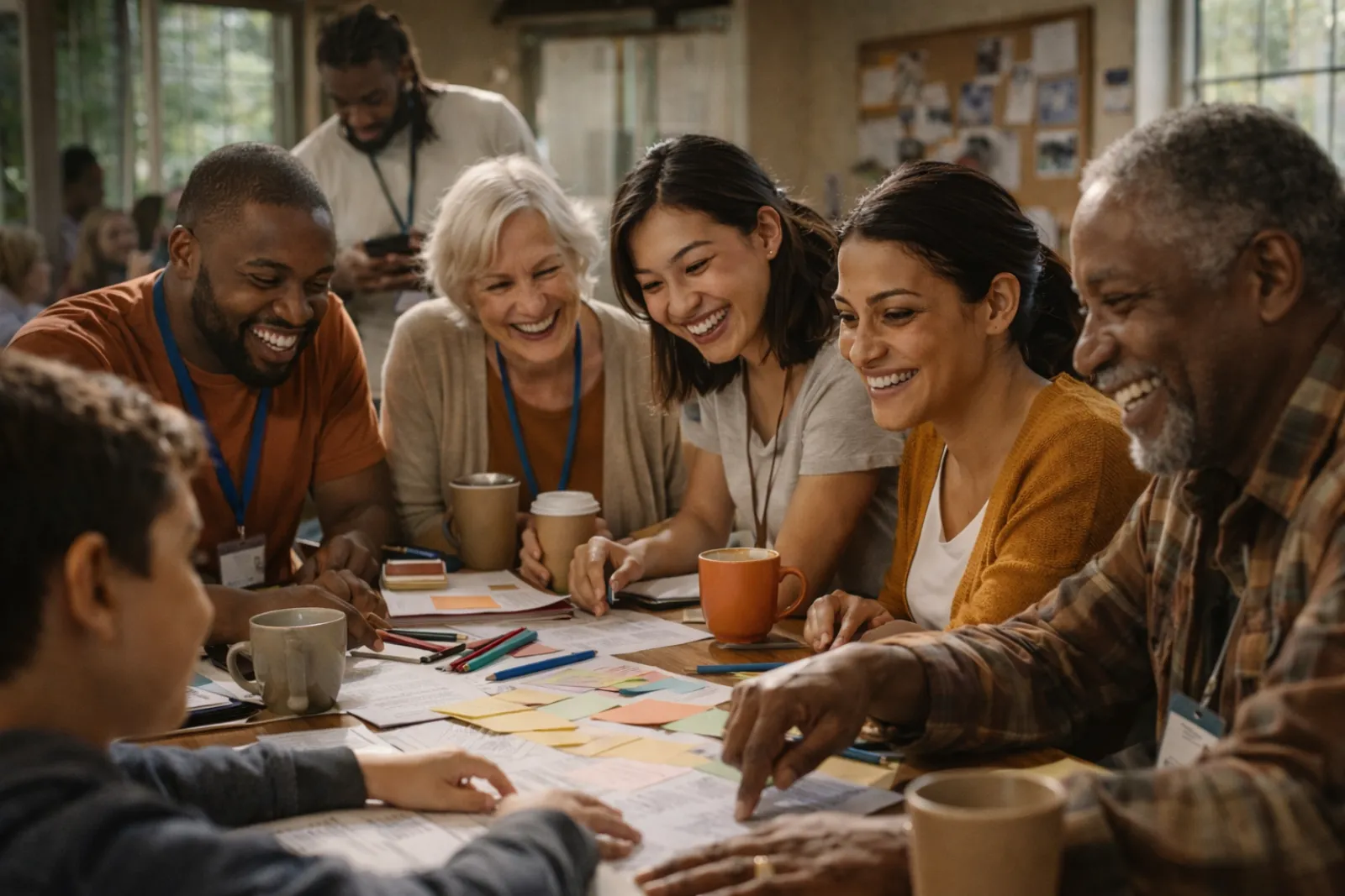 Community support conversation between Bright Light and a family or partner